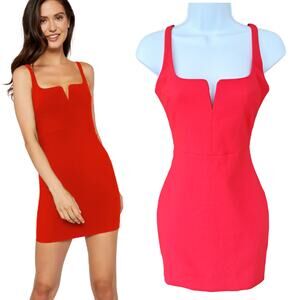 Likely Constance Red Ultra Mini Dress Sleeveless Size 0 *Hemmed*